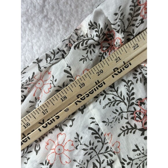 Anthropologie Top Womens M/L Enchanted Floral Button Down Lagenlook Embroidered - Picture 7 of 10